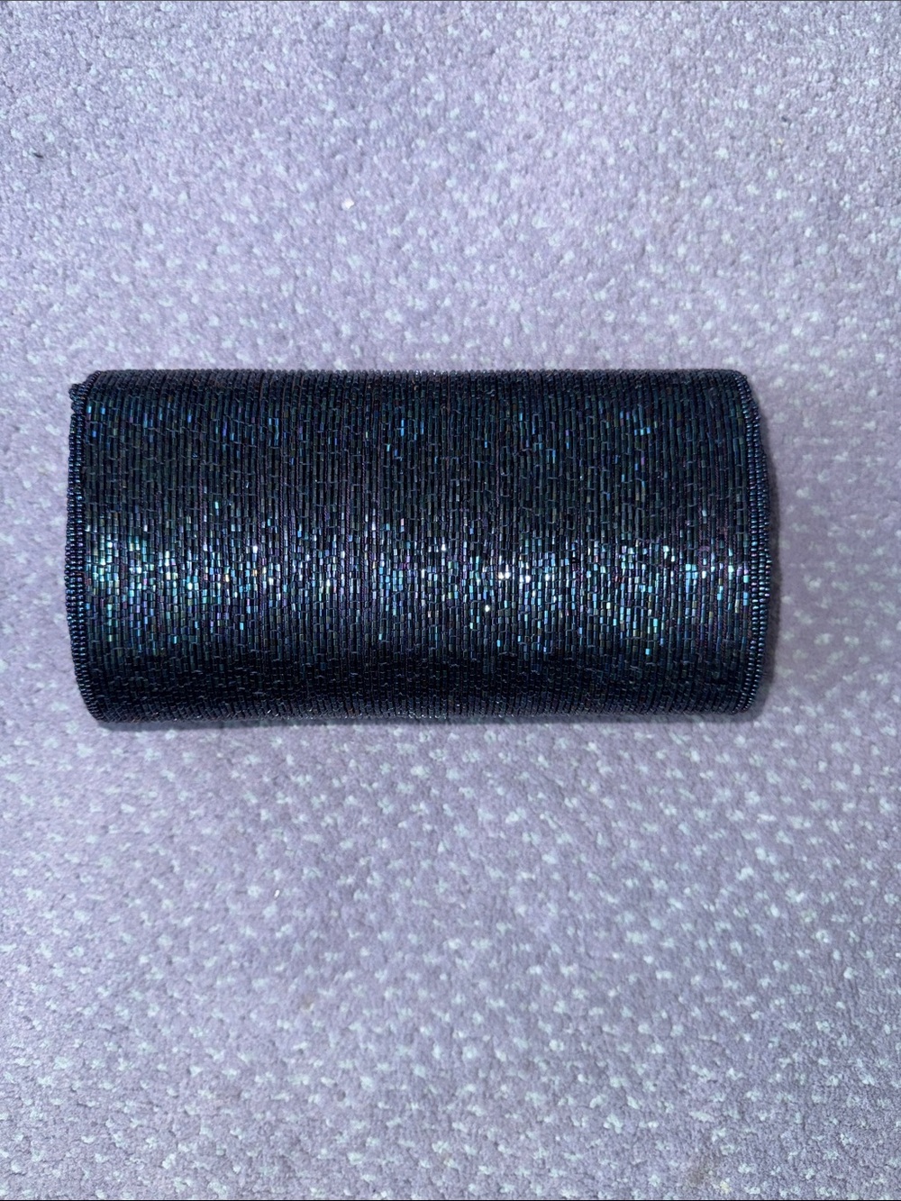 Beaded Floral Pattern Evening Bag - Navy - Picture 2 of 12
